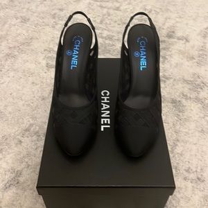 Authentic Brand new size 9.5 Chanel heels with sling back.